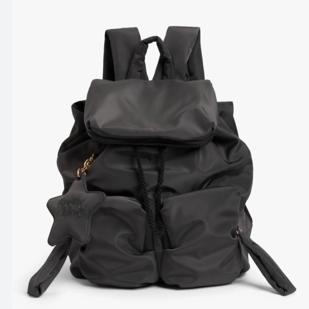 See By Chloe Vintage Y2K Joy Rider Black Nylon Recycled Backpack Unisex